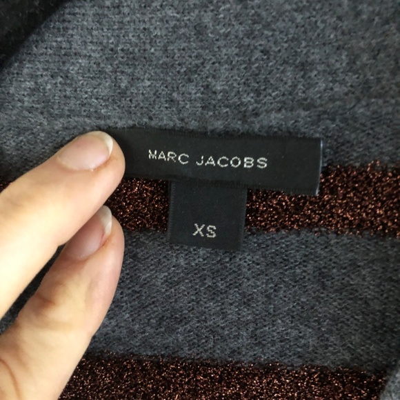 Marc Jacobs Striped Cashmere Cardigan, Size XS - Picture 4 of 5